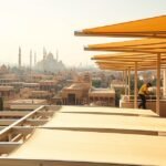 تفصيل مظلات وسواتر المدينة