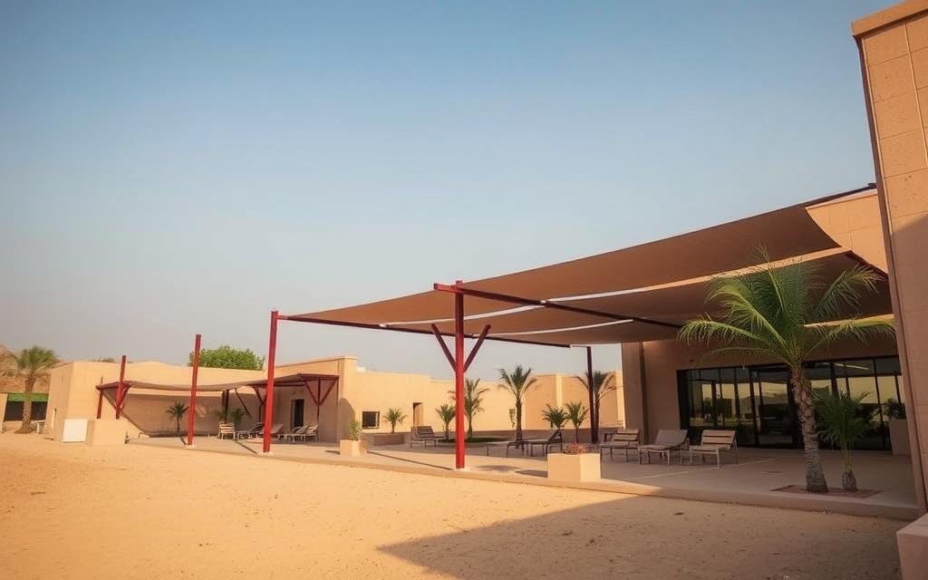 حداد مظلات حي أبيارعلي بالمدينة المنورة | تصميم وتركيب متين للفلل